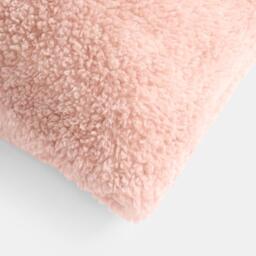Pack Of Teddy Marl Fleece Textured Cushion Covers - Blush Pink - thumbnail 5