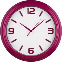 Laxmi Raspberry Plastic Wall Clock - Red