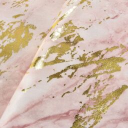 Luxury Foil printed Sherpa Backed Marble Throw Blanket - Pink / 150x200 - thumbnail 2