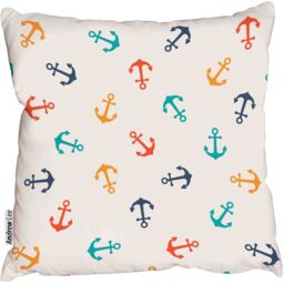 Colourful Anchors Outdoor Cushion - Pink / 60cm - thumbnail 2