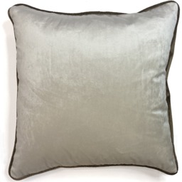Piped Velvet Cushion Cover (43x43) - Natural - thumbnail 4