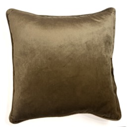 Piped Velvet Cushion Cover (43x43) - Natural - thumbnail 3