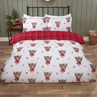 Fergus Microfibre Checkered Reversible Duvet Cover Set with Pillowcase - Multi / Single - image 1