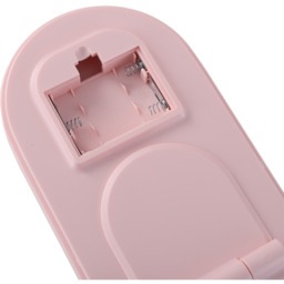 Portable Vanity Case Makeup Box With Rotatable LED Light Mirror - Pink - thumbnail 2