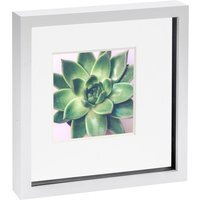 "3D Box Photo Frame - 10 x 10"" with 6x6"" Mount - White" - thumbnail 1