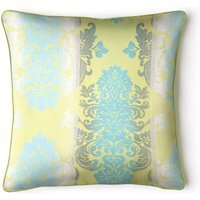 Glitter Damask Cushion - Green