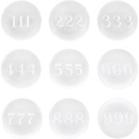 Set Of 9 Angel Number Crystal Balls For Spiritual Guidance - Grey - image 1