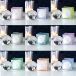 Set Of 9 Angel Number Crystal Balls For Spiritual Guidance - Grey - thumbnail 3