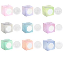 Set Of 9 Angel Number Crystal Balls For Spiritual Guidance - Grey - thumbnail 2
