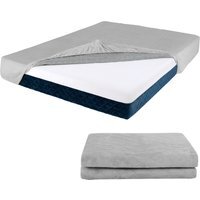 Luxury Super Soft Velvet Mattress Topper - Grey / Superking