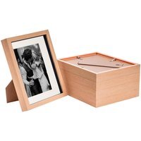 "3D Box Photo Frame - 8x10"" with 5 x 7"" Mount - Pack of 5 - Brown"
