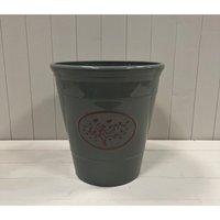 Grey Round Love Heart Tree Planter - Dark Grey