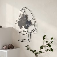 Do in love Modern Metal Wall Art Home Decorative Ornament - Black - Black