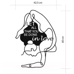 Do in love Modern Metal Wall Art Home Decorative Ornament - Black - Black - thumbnail 3