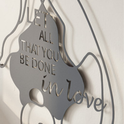 Do in love Modern Metal Wall Art Home Decorative Ornament - Black - Black - thumbnail 4