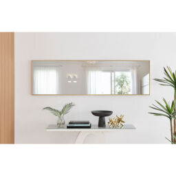 Emma Rectangle Gold Frame Wall Mirror - Gold / 170cm - thumbnail 3