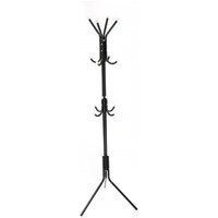 12 Hook Heavy Duty Coat Umbrella Hat Stand Rack - Black - image 1