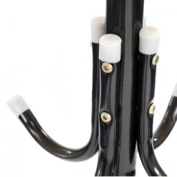 12 Hook Heavy Duty Coat Umbrella Hat Stand Rack - Black - thumbnail 4