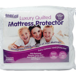 Luxury Quilted Anti Allergenic Mattress Protector - White / Double - thumbnail 2
