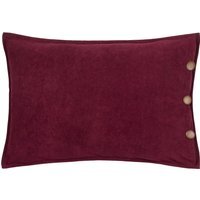 Effron Washed Velvet Cushion 35 x 50cm - Cherry / Polyester