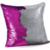 Mermaid Sequins Fun Cushion - Fuschia
