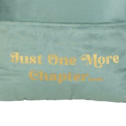 Just One More Chapter Cushion with Book Pocket Cozy Reading Decor - Light Green - thumbnail 4