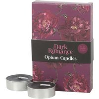 Dark Romance Opium Tealight Candle Set Six Scented Candles for Mood Rituals - Silver