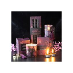 Dark Romance Opium Tealight Candle Set Six Scented Candles for Mood Rituals - Silver - thumbnail 4