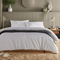 Monaco Seersucker Duvet Set - White / Single