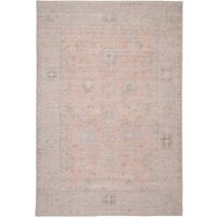 Coral Vintage Fringed Area Rug - Coral / 170cm