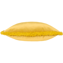 Freya Velvet Cushion - Ochre / Feather - thumbnail 2
