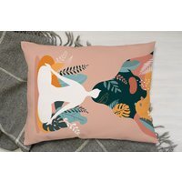 Mindfulness, Meditation And Yoga Woman Cushion - Pink - image 1