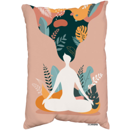 Mindfulness, Meditation And Yoga Woman Cushion - Pink - thumbnail 2