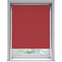 No Drill Thermal Blackout Roller Blind (170cm Drop) - Red / 110cm
