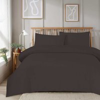 Super Soft Plain Duvet Set - Grey / King