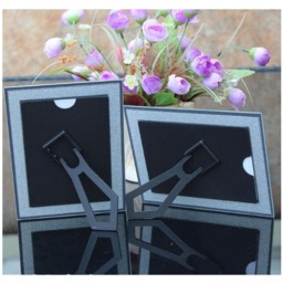 Set of 4 Glitter Mirror Photo Frame Silver Picture Frames Crystal Display S - Silver - thumbnail 3