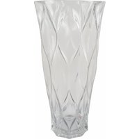 Clear Chunky Ridged Glass Vase - Ridged Clear