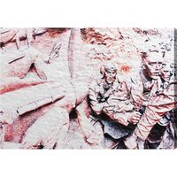 London Getting Ready Battle of Briatin Art Print Wrapped on Canvas - Pink / 112cm