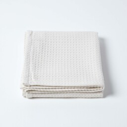Organic Cotton Waffle Blanket - Natural / 280cm / 230 x 280 cm - thumbnail 3