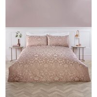 Damask Polyester Duvet Cover Bedding Set - Rose / Double