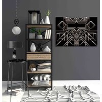 Deco Wrapped Canvas Graphic Art Print - Black / 101cm / 127cm