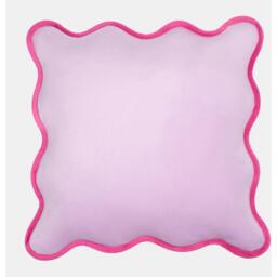 Pack of Matte Velvet Scallop Edge Cushion Covers - Lilac / 2 - thumbnail 3