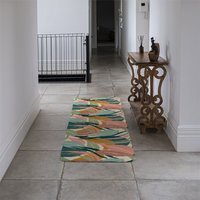 Artistic abstract leaves Designer Runner Rug - Orange - thumbnail 1