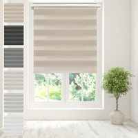 Day Night Zebra Duo Roller Blind - Taupe / 140cm / 140cm Width x 160cm Drop / 160cm - thumbnail 1