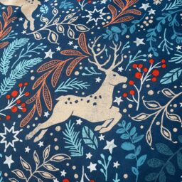 Winter Stags Duvet Cover Set - Blue / King - thumbnail 5