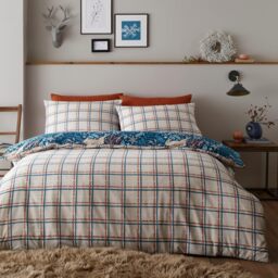 Winter Stags Duvet Cover Set - Blue / King - thumbnail 2