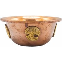 Copper Ritual Bowl with Tree of Life Spiritual Meditation Tool - Gold - image 1