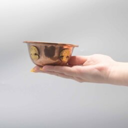 Copper Ritual Bowl with Tree of Life Spiritual Meditation Tool - Gold - thumbnail 2