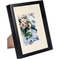 "3D Box Photo Frame - 8 x 10"" with 4 x 6"" Mount - Black/Ivory"