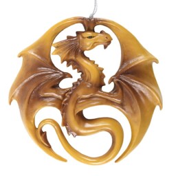 Dragon Emblem Hanging Ornament - Brown - thumbnail 3